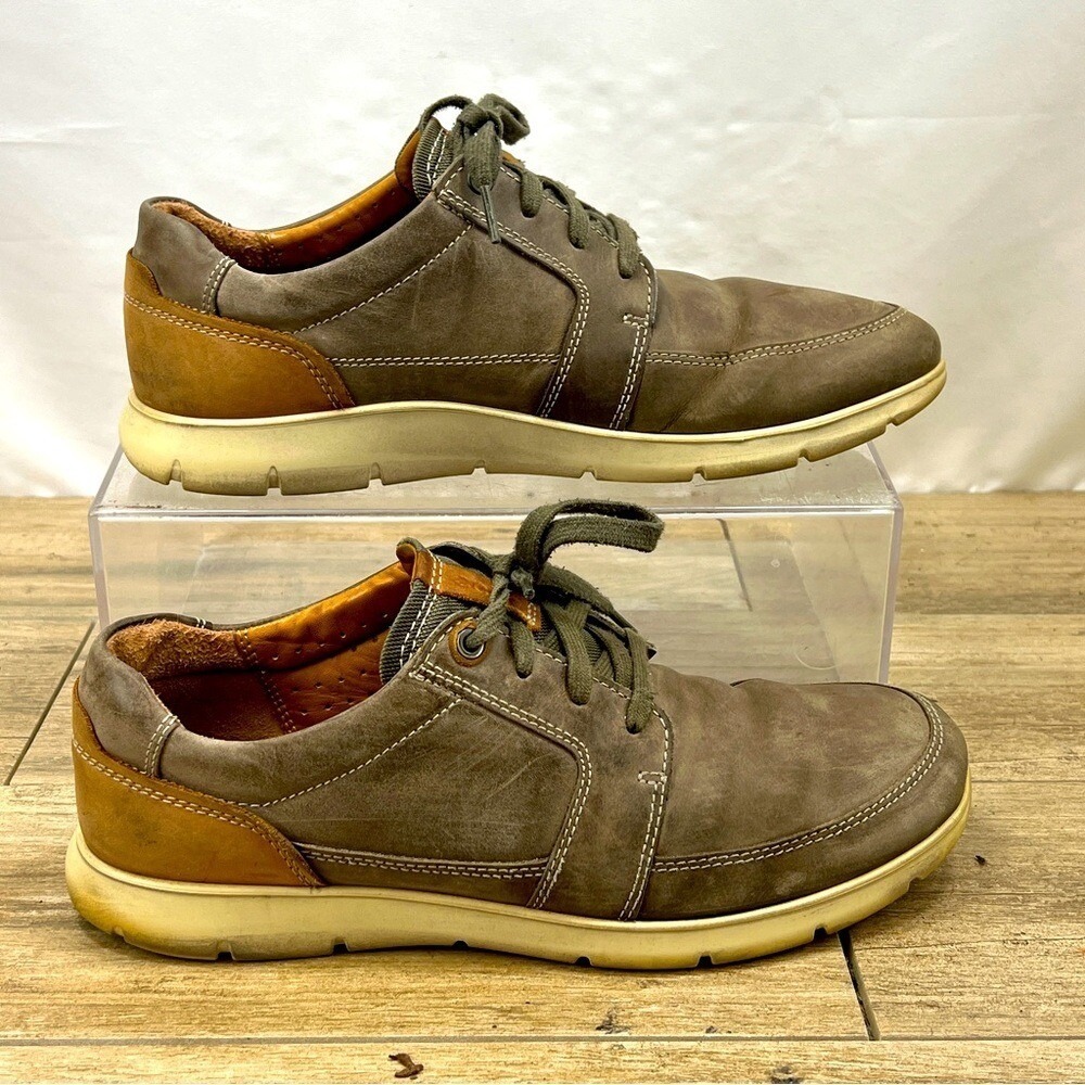 Ecco Mens Ennio Retro Sneaker Oxford Shoes Brown Nubuck Leather‎ Size 44